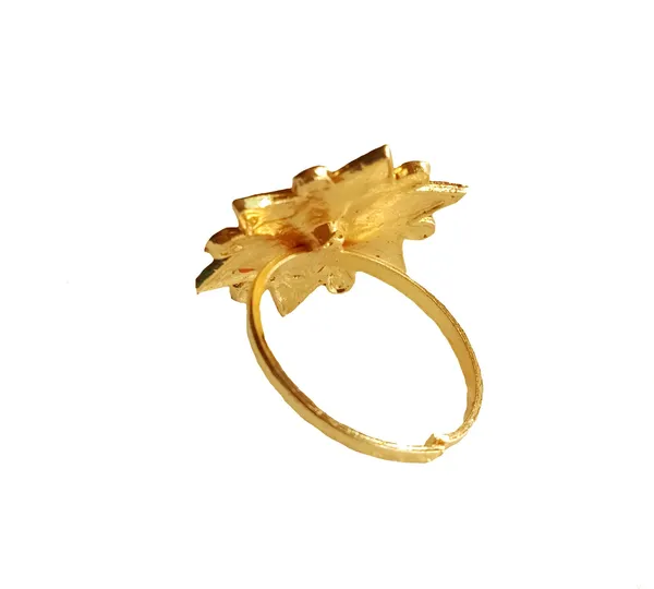 Assamese_Traditional_Copper_Gold_Plated_Red_Colour_Finger-Ring_For_Girls_&_Women